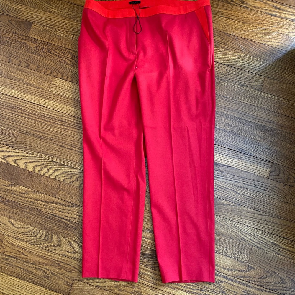 Escada Pants - size 44 - New/Wide leg -2 toned red. light wt fabric